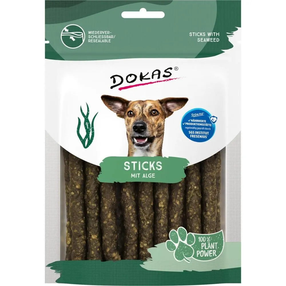 Dokas Stænger med alger 105 g - vegetabilske hundesnacks